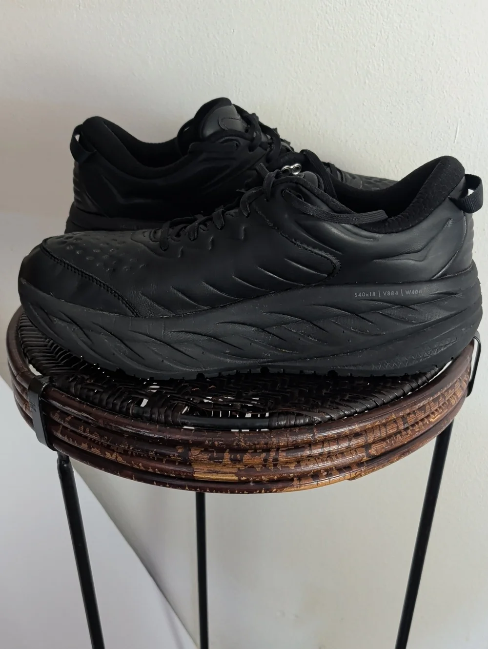 Hoka One One Bondi SR Men's Size 13 Black Work Shoes Non Slip Waterproof